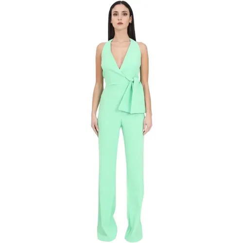 Grüner ärmelloser Jumpsuit mit offenem Rücken , Damen, Größe: 2XS - pinko - Modalova