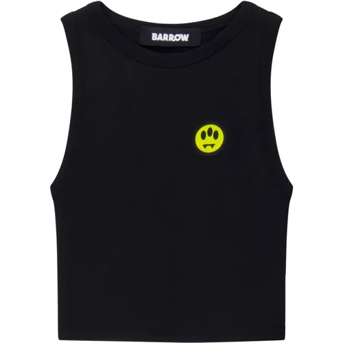 Crop Top mit lächeln , unisex, Größe: L - BARROW - Modalova