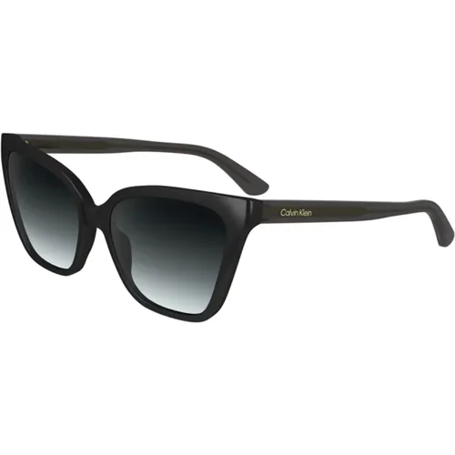 Dark Grey Shaded Sunglasses , female, Sizes: 57 MM - Calvin Klein - Modalova