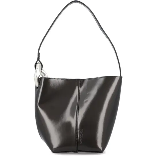 Schwarze Leder Eimer Tasche - JW Anderson - Modalova