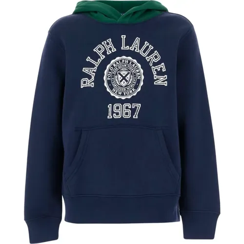 Kontrastkapuze Baumwollmischung Sweatshirt Navy - Polo Ralph Lauren - Modalova