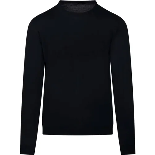 Nero Rundhals Pullover , Herren, Größe: XL - Roberto Collina - Modalova