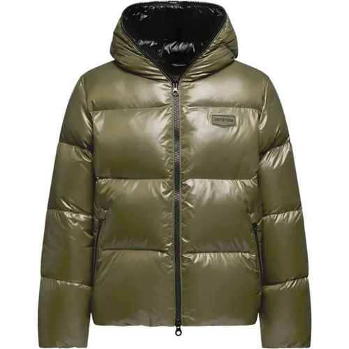 Khaki Daunenjacke Aw22 , Herren, Größe: L - duvetica - Modalova