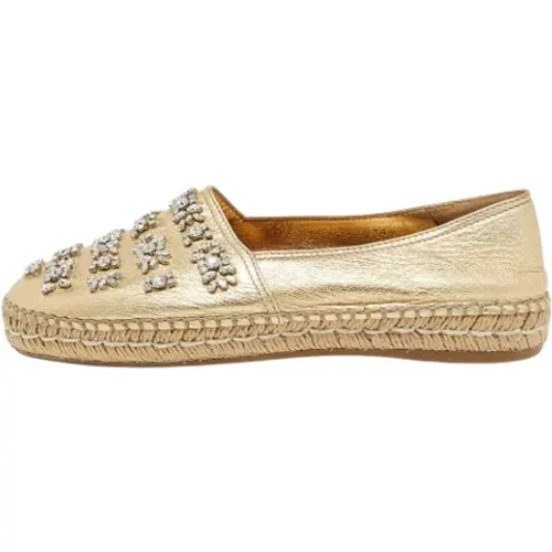 Pre-owned Leather flats , female, Sizes: 6 1/2 UK - Prada Vintage - Modalova