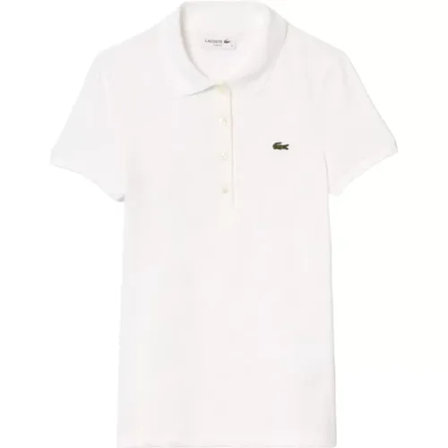 Weiße T-Shirts und Polos , Damen, Größe: L - Lacoste - Modalova