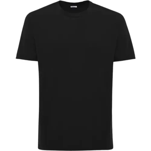 Schwarzes Baumwoll-T-Shirt , Herren, Größe: 3XL - Malo - Modalova