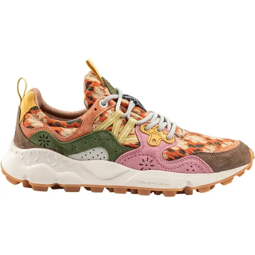 Elegant Floral Sneakers for Women , female, Sizes: 5 UK, 4 UK, 7 UK, 6 UK - Flower Mountain - Modalova