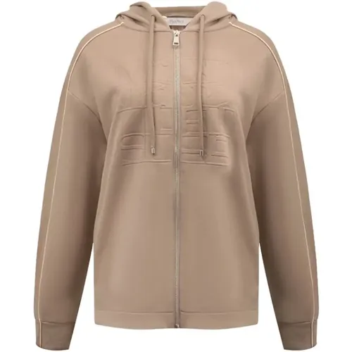 Sportliche Stil Jacke mit Logo-Prägung , Damen, Größe: M - Max Mara - Modalova