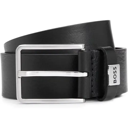 Elio Leather Belt in , male, Sizes: 110 CM, 105 CM, 100 CM, 90 CM, 95 CM - Hugo Boss - Modalova