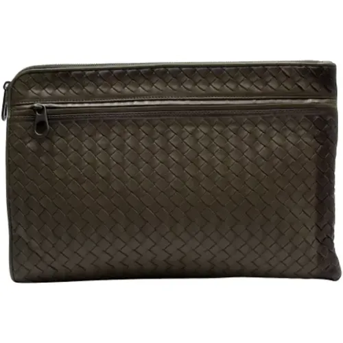 Pre-owned Leather clutches , female, Sizes: ONE SIZE - Bottega Veneta Vintage - Modalova