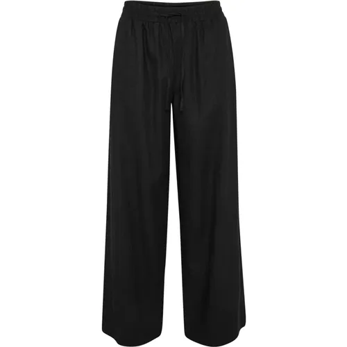Lockere Weite Schwarze Hose , Damen, Größe: 2XL - My Essential Wardrobe - Modalova
