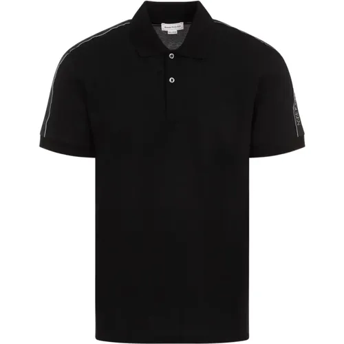 Schwarzes Polo , Herren, Größe: L - alexander mcqueen - Modalova