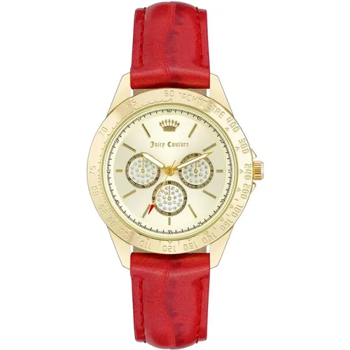 Goldene Modische Uhr mit Rotem Armband - Juicy Couture - Modalova