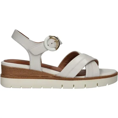 Leather Sandal with Velcro Closure , female, Sizes: 8 UK, 5 UK, 6 UK, 4 UK - tamaris - Modalova