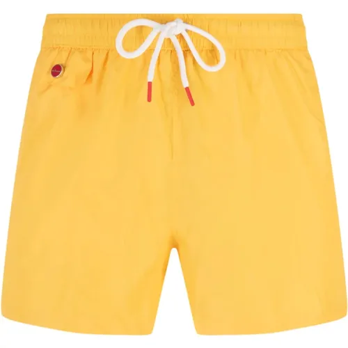 Gelbe Sea Kleidung mit Logo Appliqué , Herren, Größe: M - Kiton - Modalova
