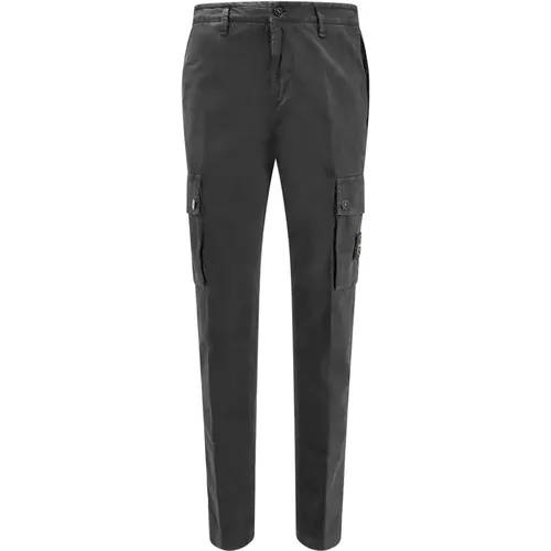 Trousers with Zip Closure , male, Sizes: W34, W36, W30, W31 - Stone Island - Modalova