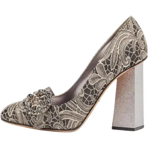 Pre-owned Leather heels , female, Sizes: 4 UK - Dolce & Gabbana Pre-owned - Modalova
