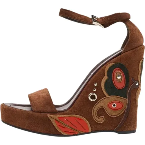 Pre-owned Wildleder sandals , Damen, Größe: 36 1/2 EU - Prada Vintage - Modalova