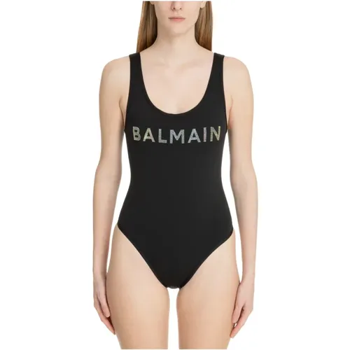 Logo Swimsuit , female, Sizes: S - Balmain - Modalova