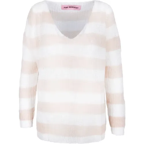 Weicher Strickpullover , Damen, Größe: S - Pink Memories - Modalova