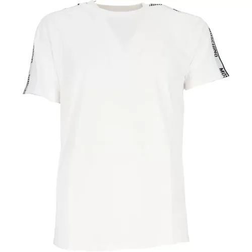 Weißes Logo T-Shirt , Herren, Größe: S - Moschino - Modalova