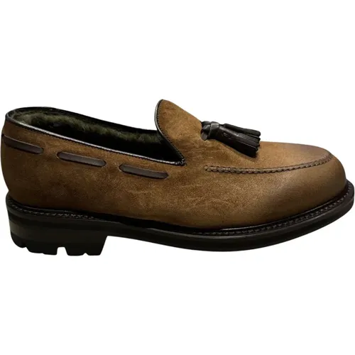 Wildleder Herren Slipper Schuh Italien , Herren, Größe: 45 EU - GREEN GEORGE - Modalova