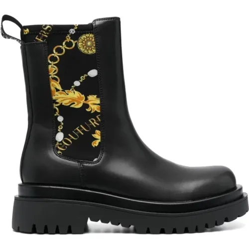 Schwarze Chelsea-Stiefel für Frauen,Schwarze Stiefel von - Versace Jeans Couture - Modalova