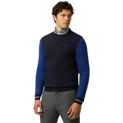 Herren Pullover aus Wollmischung mit kontrastierenden Details , Herren, Größe: L - Harmont & Blaine - Modalova