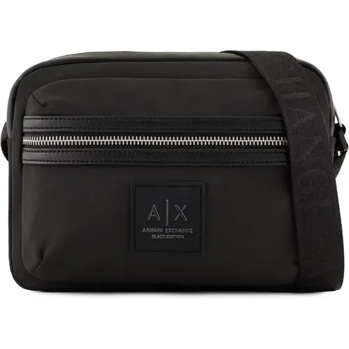 Schwarze Umhängetasche mit Logo - Armani Exchange - Modalova