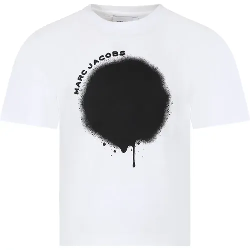 Graffiti-Logo Weißes Baumwoll-T-Shirt - Marc Jacobs - Modalova