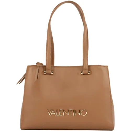 Handtasche mit Goldener Valentino-Inschrift , Damen, Größe: ONE Size - Valentino by Mario Valentino - Modalova