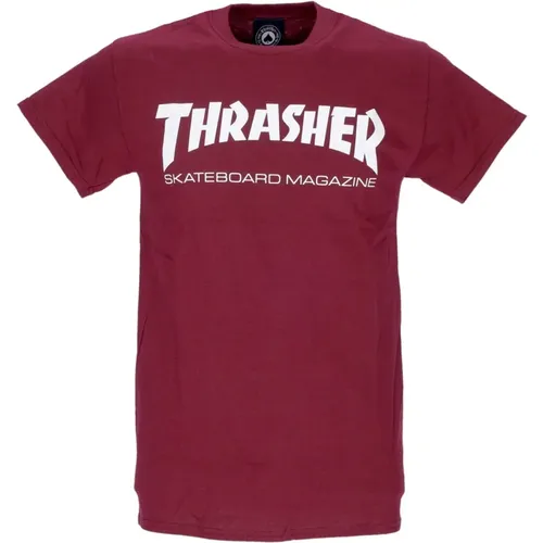 Skatemag Tee Herren T-Shirt Maroon/Weiß - Thrasher - Modalova