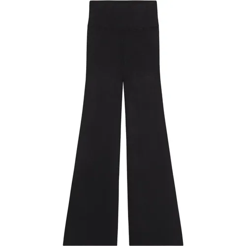 Silk Knit High-Waisted Pants , female, Sizes: L, XL, M, S - Cortana - Modalova