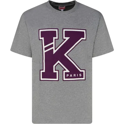 Logo Print T-Shirt in Pearl , male, Sizes: S - Kenzo - Modalova