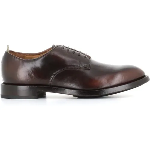 Braune Leder Derby Schuhe , Herren, Größe: 41 1/2 EU - Officine Creative - Modalova