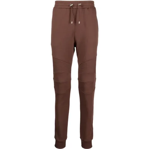 Stilvolle Braune Slim Fit Sweatpants - Balmain - Modalova