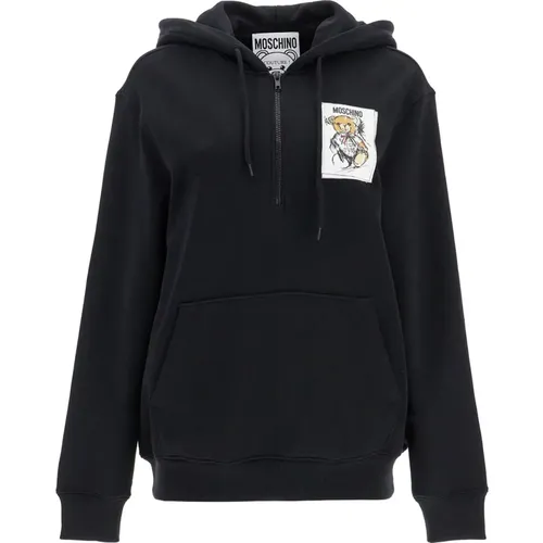 Teddybär Kapuzenpullover Sweatshirt , Damen, Größe: L - Moschino - Modalova