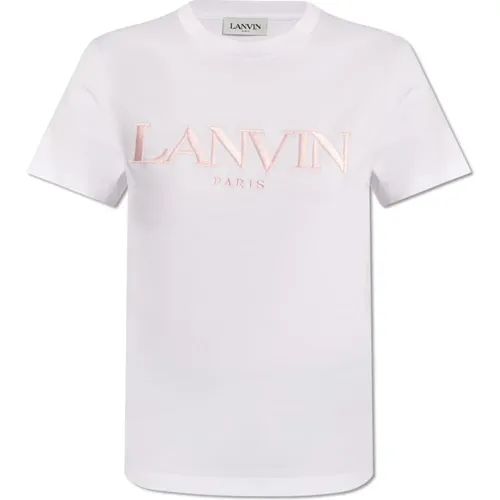 T-Shirt mit Logo , Damen, Größe: S - Lanvin - Modalova