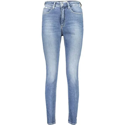 High Rise Skinny Jeans mit Wascheffekt , Damen, Größe: W26 L30 - Calvin Klein - Modalova