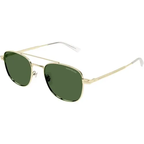 Gold Grüne Sonnenbrille Mb0363S 002 - Montblanc - Modalova