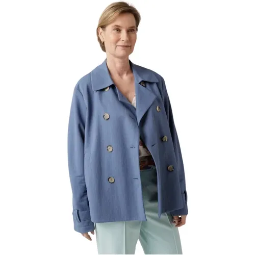 Denim Jacket with Revers Collar , female, Sizes: XS, 2XS - Harris Wharf London - Modalova
