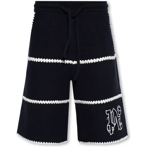 Wollshorts mit Logo Palm Angels - Palm Angels - Modalova