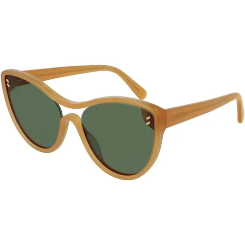 Grüne Linse Sonnenbrille SC0154S-003,Mode Sonnenbrille in Havana/Rose - Stella Mccartney - Modalova