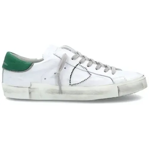 Prsx Blanc Vert Niedrige Sneakers , Herren, Größe: 42 EU - Philippe Model - Modalova