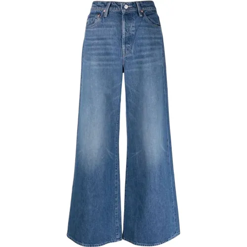 Wide-Leg Jeans with Embroidered Logo , female, Sizes: W27, W26, W29, W28, W25 - Mother - Modalova