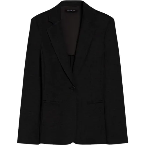 Stretch Jersey Blazer Milano Stitch , female, Sizes: XL, 2XL, S, M - Pennyblack - Modalova