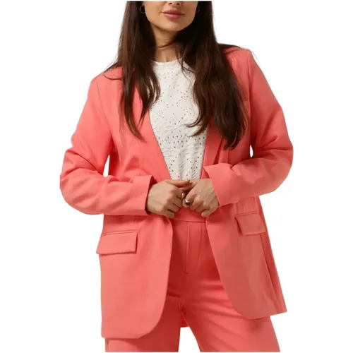 Schicker Pfirsich Blazer , Damen, Größe: M - Object - Modalova