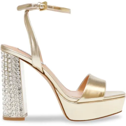 Metallic Gold High Heel Sandals , female, Sizes: 4 1/2 UK - Steve Madden - Modalova