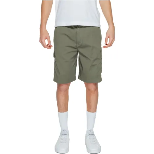 Stylische Grüne Baumwoll Herren Shorts , Herren, Größe: L - Calvin Klein Jeans - Modalova