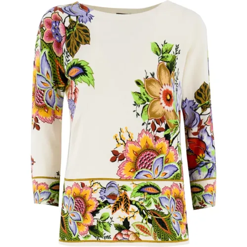 Printed Silk Blend Sweater , female, Sizes: S, M, L - ETRO - Modalova